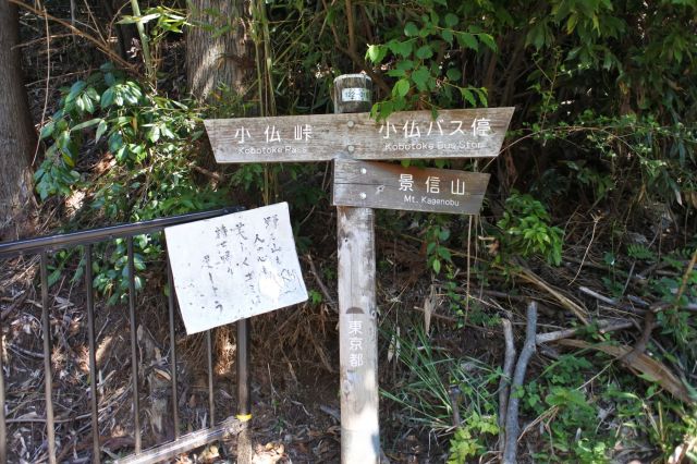 登山道の出入り口です