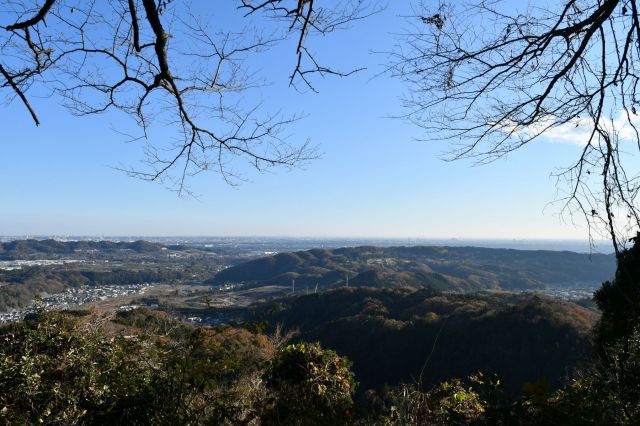 都心方向が開けていました。