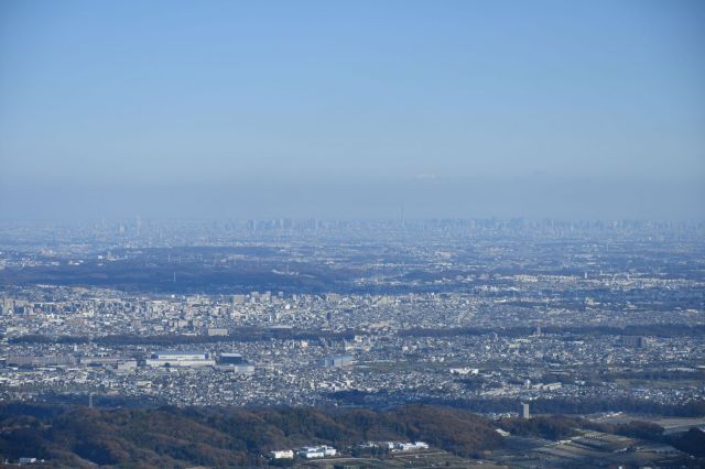 展望台から都心方面