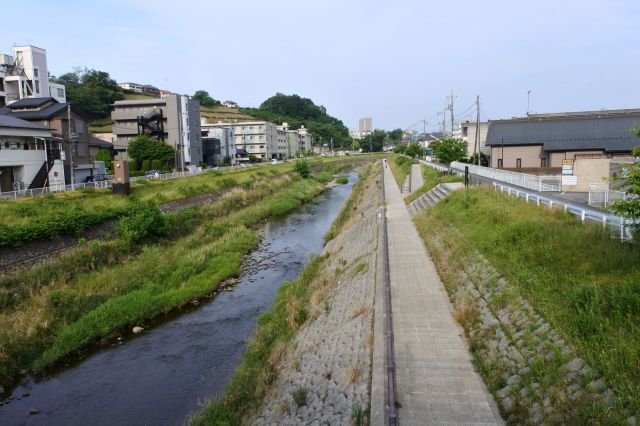 大栗川へ