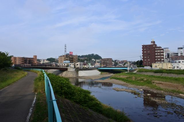 大栗川と乞田川の合流地点