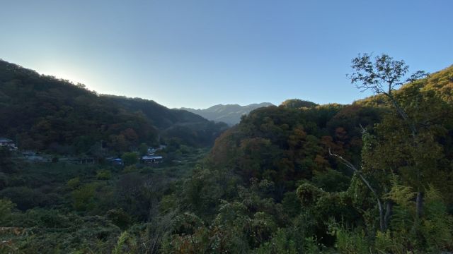 大野貯水池までの道