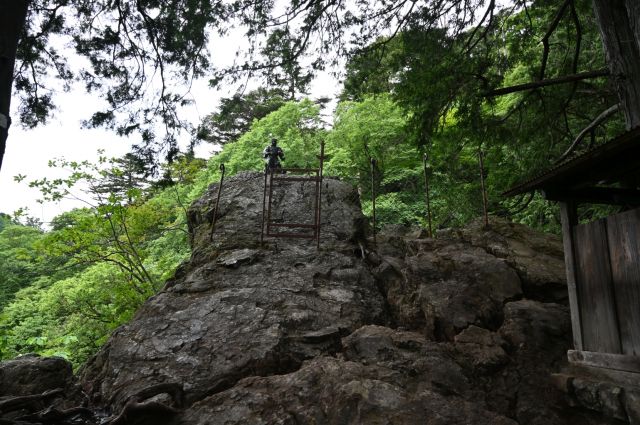 天狗岩の上