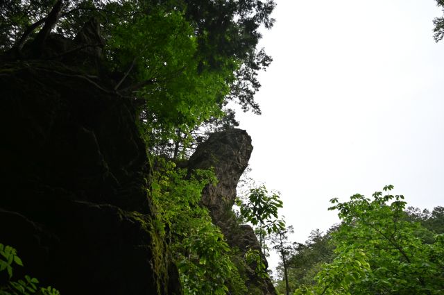 下から見る天狗岩